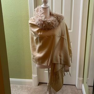 Cream color cape or Shaw